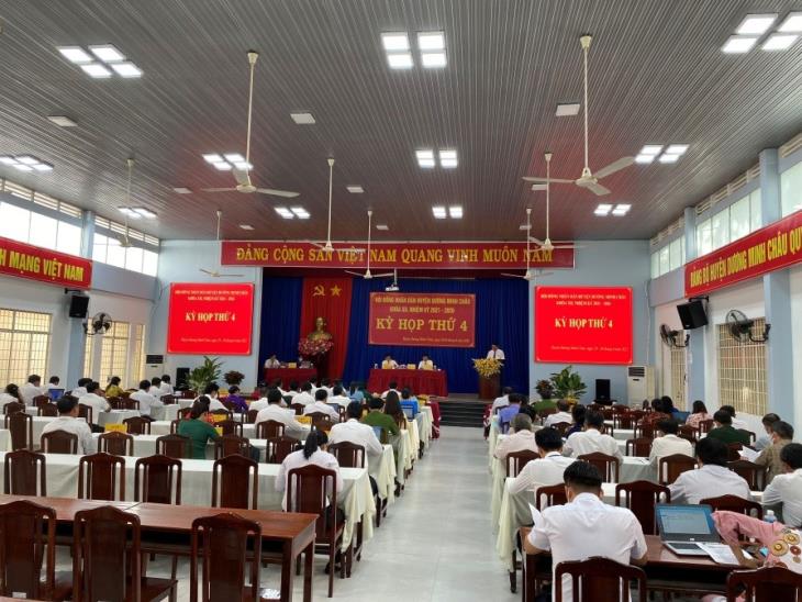 Hội đồng nhân dân huyện Dương Minh Châu tổ chức Kỳ họp thứ 4 (kỳ họp thường lệ giữa năm 2022) Khoá XII, nhiệm kỳ 2021-2026